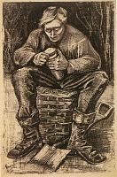 Homme coupant son pain novembre 18880